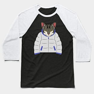 cool cat with a jacket Baseball T-Shirt